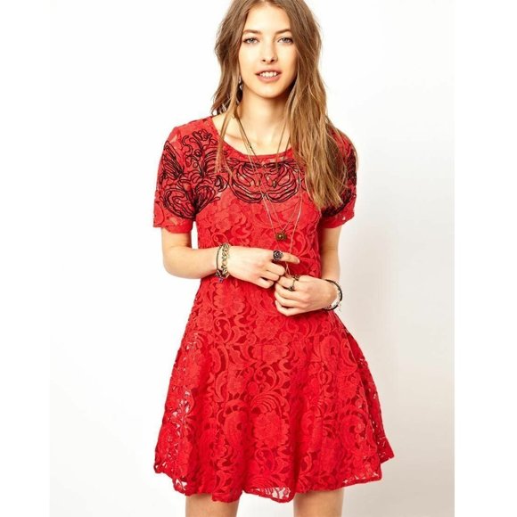 Free People Lace Dress Women's Size S - Picture 1 of 14